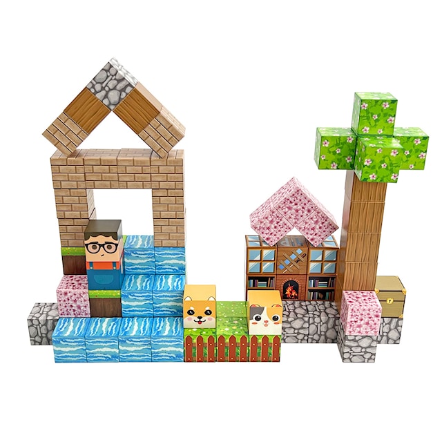 Produktbilde 2 for Magnetiske byggeklosser til hagen 86 deler