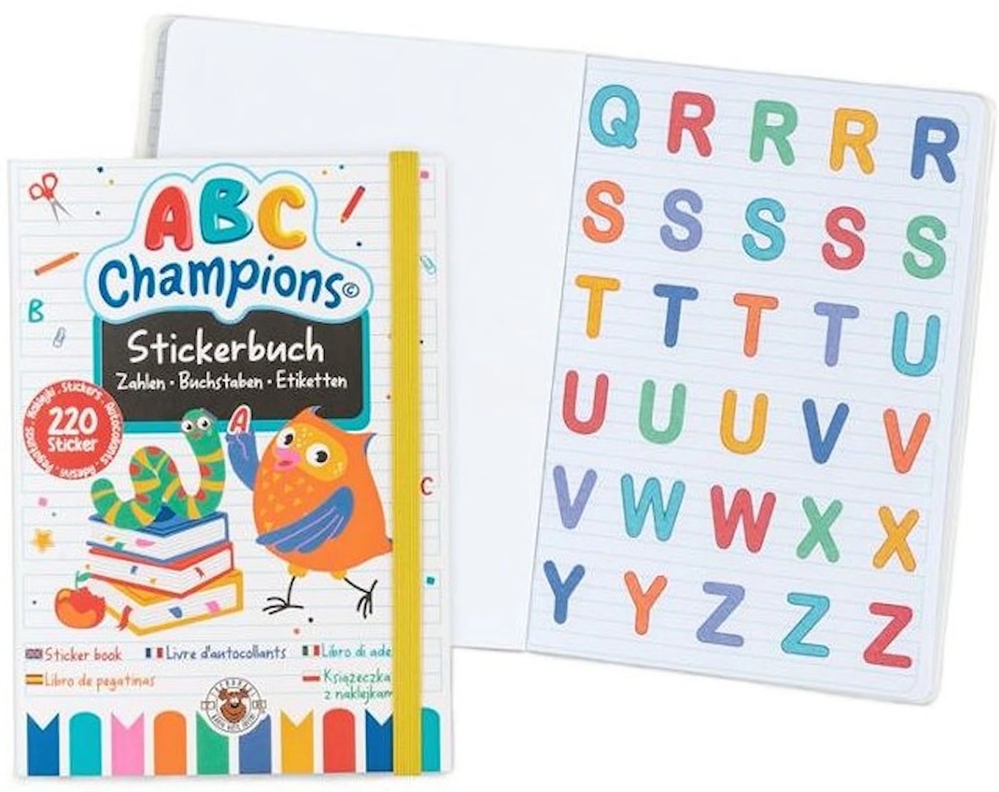 Produktbilde for Klistremerkebok A6 Bokstaver ABC 220 klistremerker Trendhaus