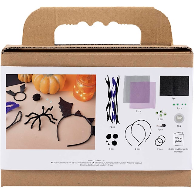 Produktbild 2 för Mini DIY Kit Halloween Hårband & Hårspännen 1 förp