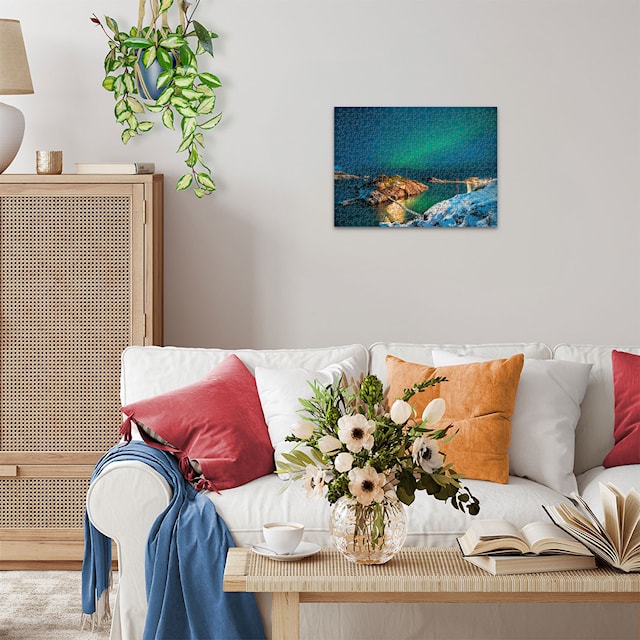 Produktbilde 4 for Puslespill Northern Lights In Bergsfjord 500 brikker Ravensburger