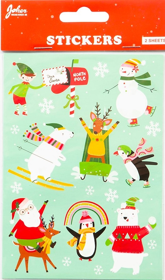 Klistermärken Julmotiv 2 ark