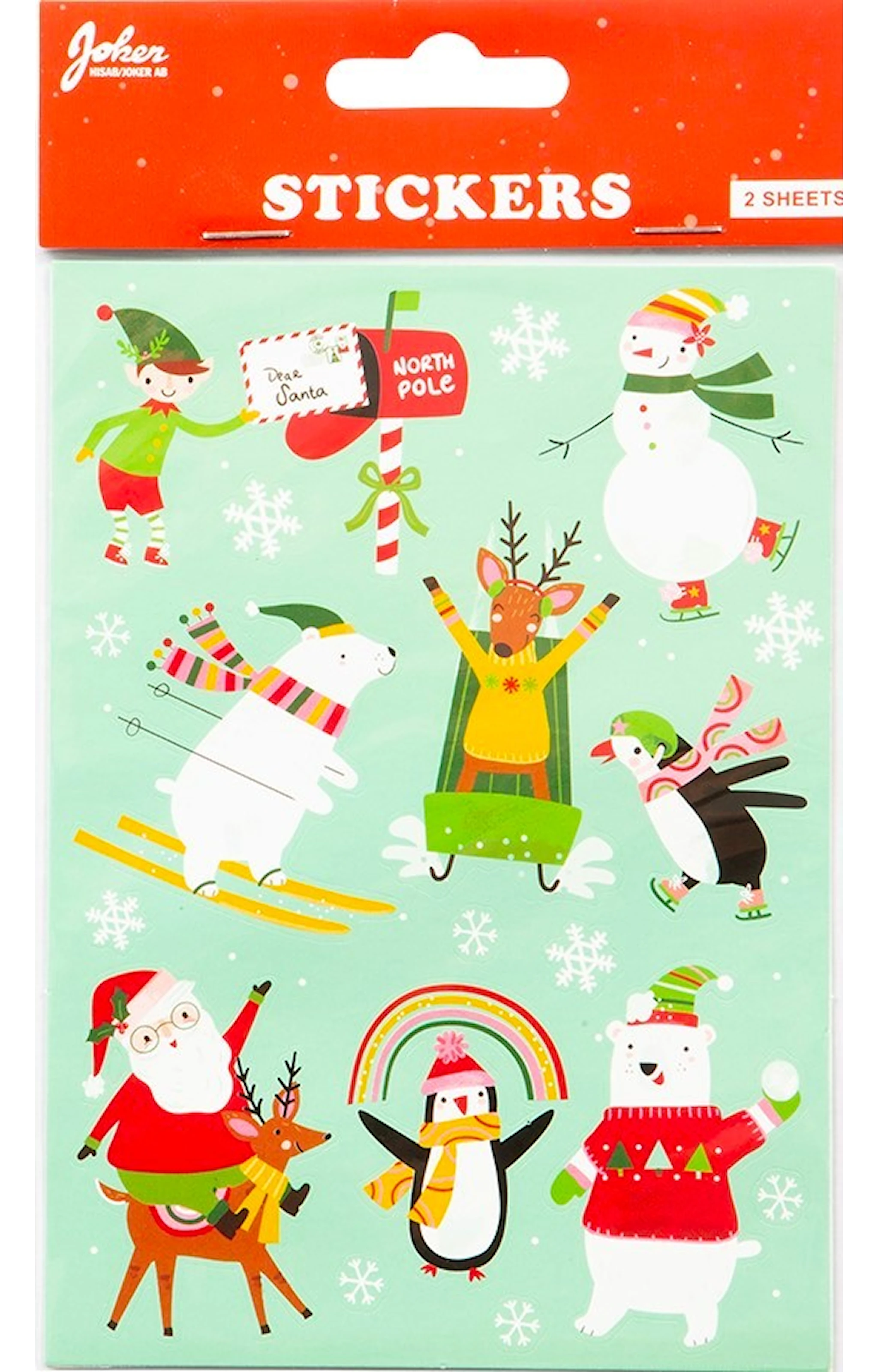 Tuotekuva ille Tarrat joulukuvioita 2 arkkia