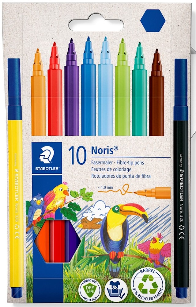 Tuotekuva 1 - Noris-kuitukynät 10 kpl Kotelo Staedtler