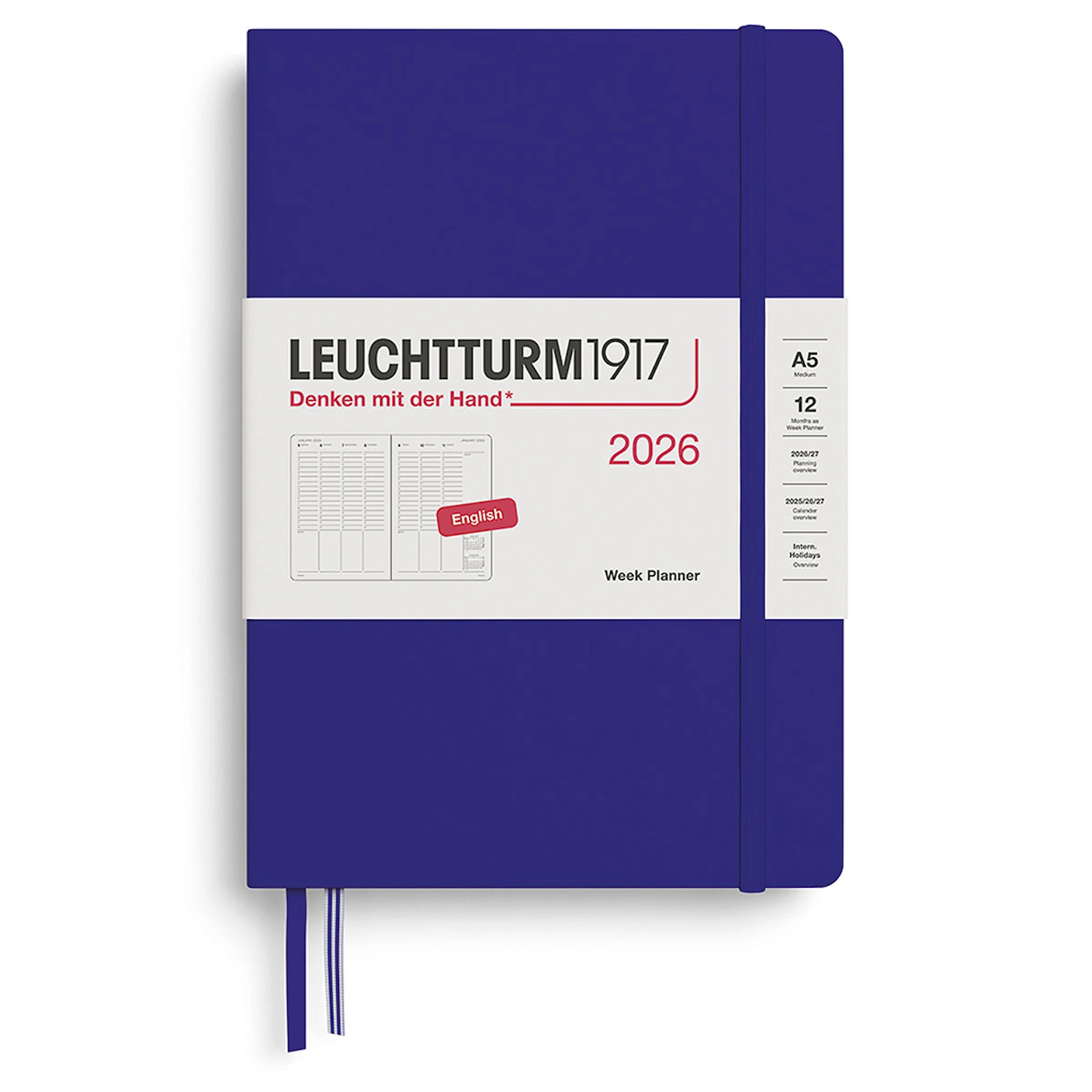 Tuotekuva ille Week Planner 2026 A5 Ink Leuchtturm1917