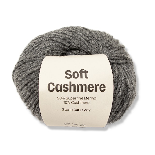 Soft Cashmere Kashmir/Merinovilla 25 gr Storm dark grey A735 Adlibris