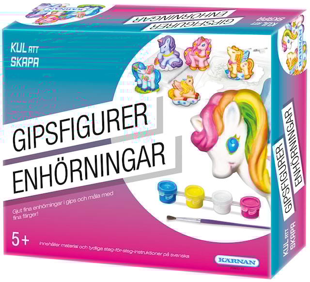 Produktbilde 1 for Kul att skapa - Gipsfigurer Enhörningar Kärnan