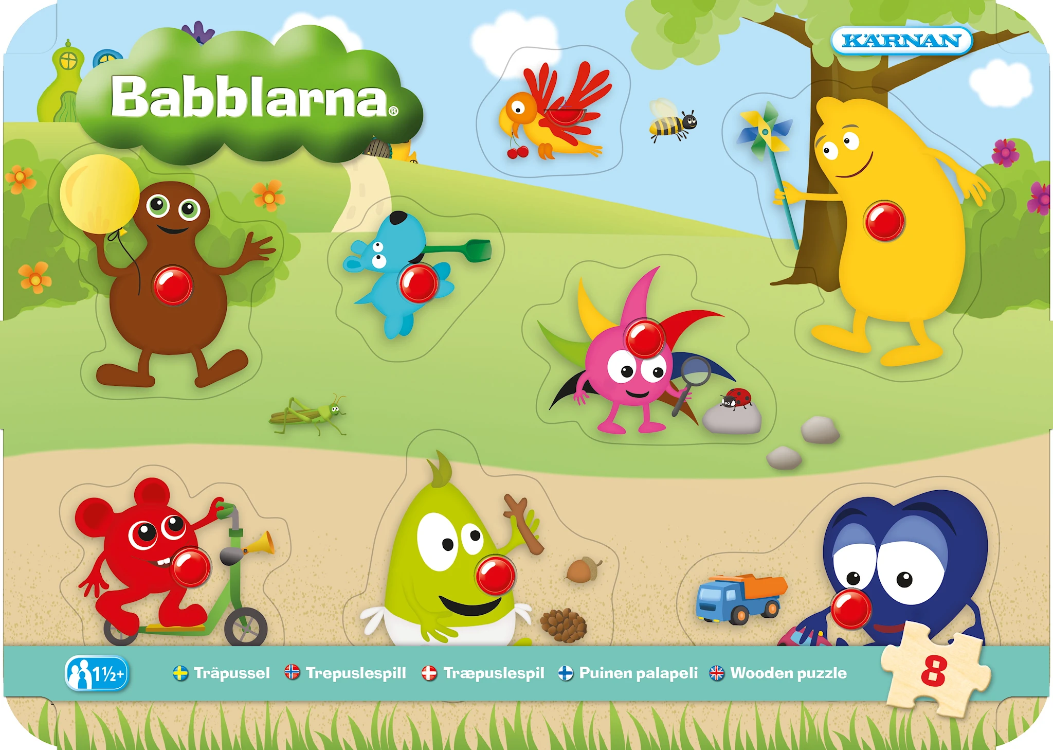 Produktbild för Knoppussel Babblarna 8 bitar, Kärnan