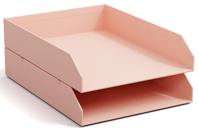 Tuotekuva 1 - Kirjakori Pinottava Dusty Pink 2-pakkaus Bigso Box of Sweden