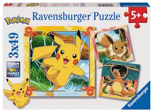 Produktbilde 1 for Pikachu 3x49p Ravensburger