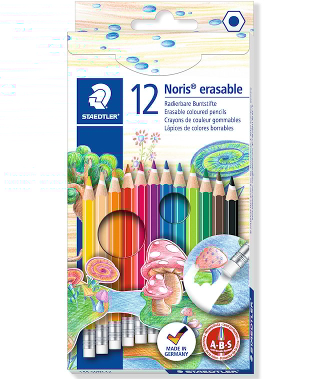 Produktbilde 1 for Fargeblyanter Viskelær 12-pakning Noris Staedtler
