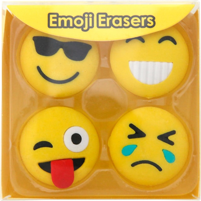 Produktbilde 1 for Viskelær Emojis 4-pack