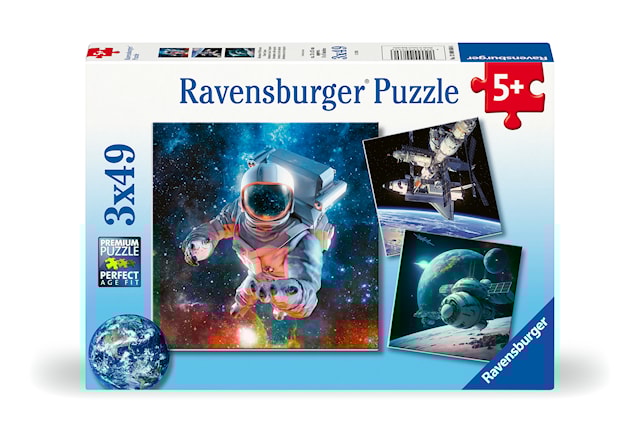 Tuotekuva 1 - Palapelit Space Adventure 3x49 palaa, Ravensburger