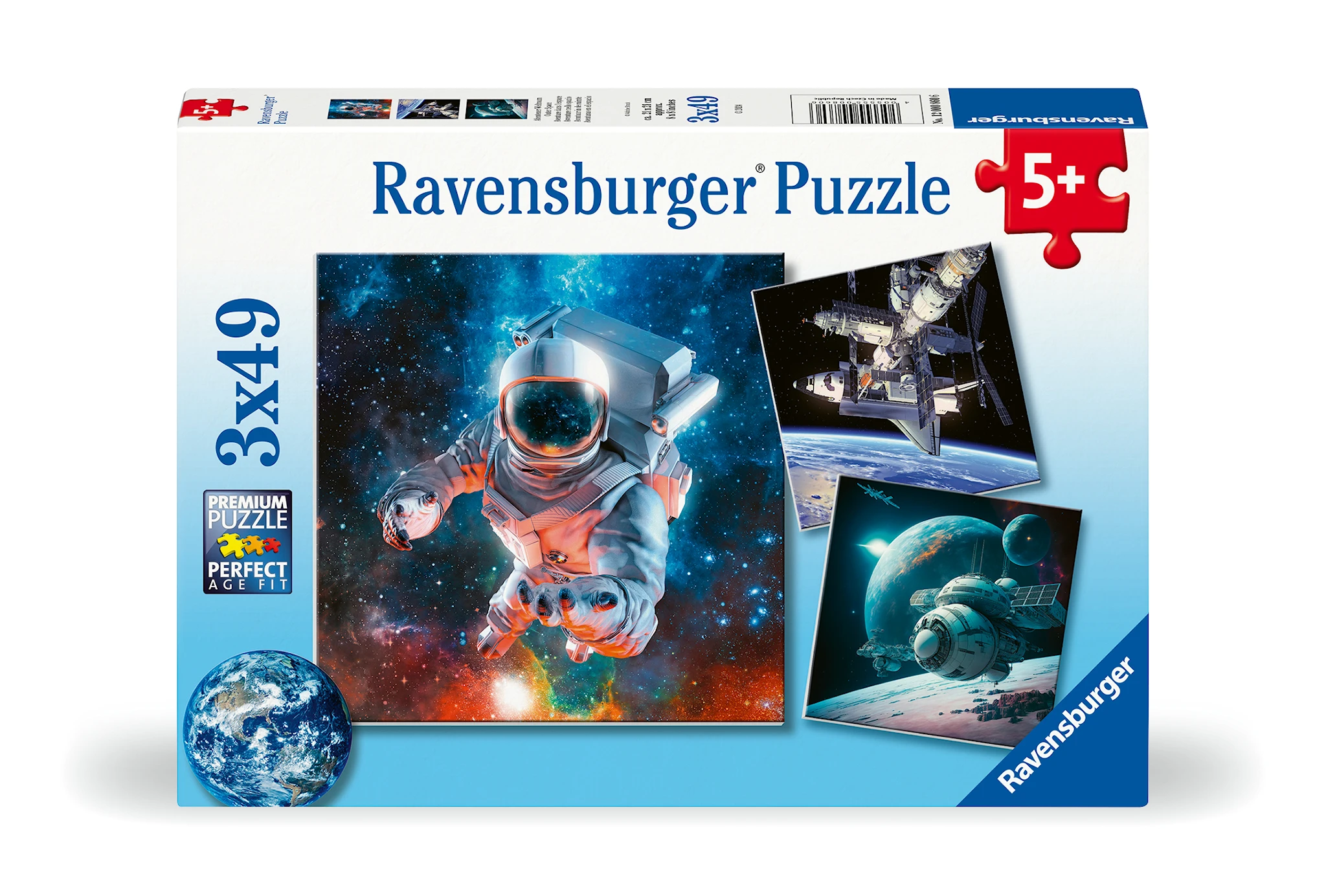 Produktbilde for Puslespill Space Adventure 3x49 brikker, Ravensburger