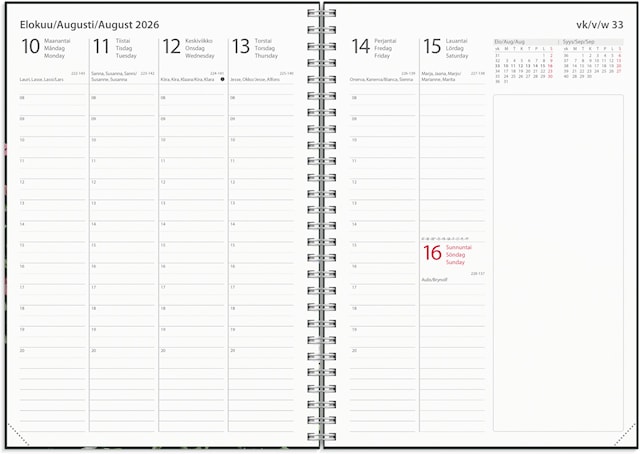 Tuotekuva 2 - Kalenteri 2026 Business Story kukka  A5 Burde