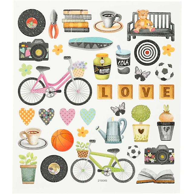 Produktbild 1 för Klistermärken Hobby's 15x16,5 cm 1 ark