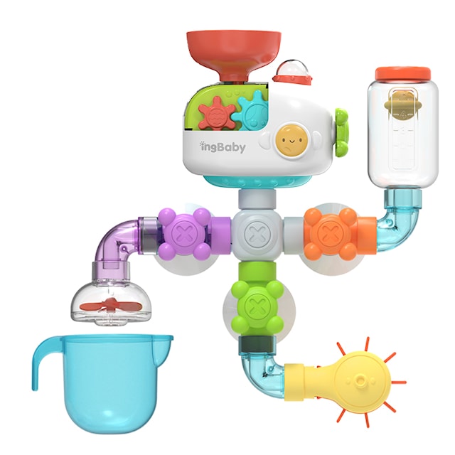 Produktbild 1 för Tub Fun! Badlek, Flow & Fill, Ubåt, 20 delar