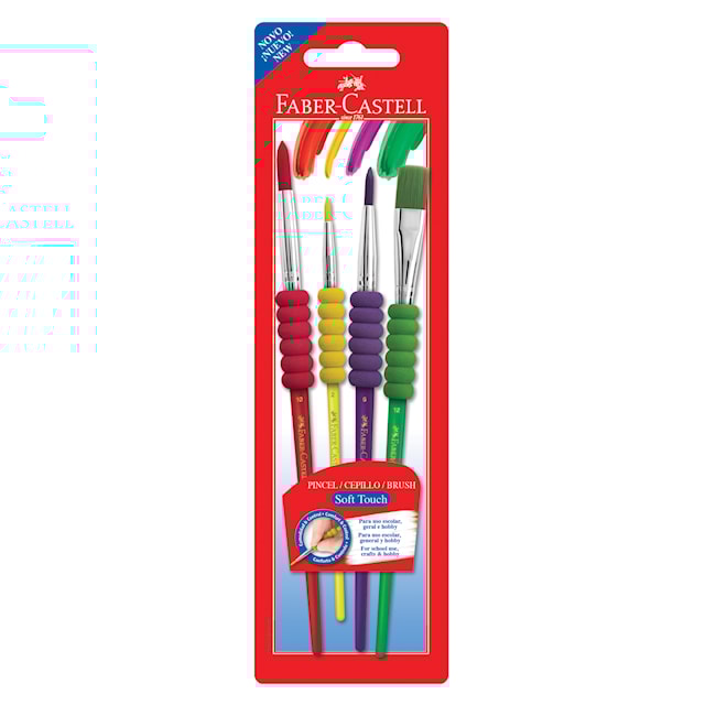 Faber-Castell Pensel-set, Soft Grip, 4 penslar
