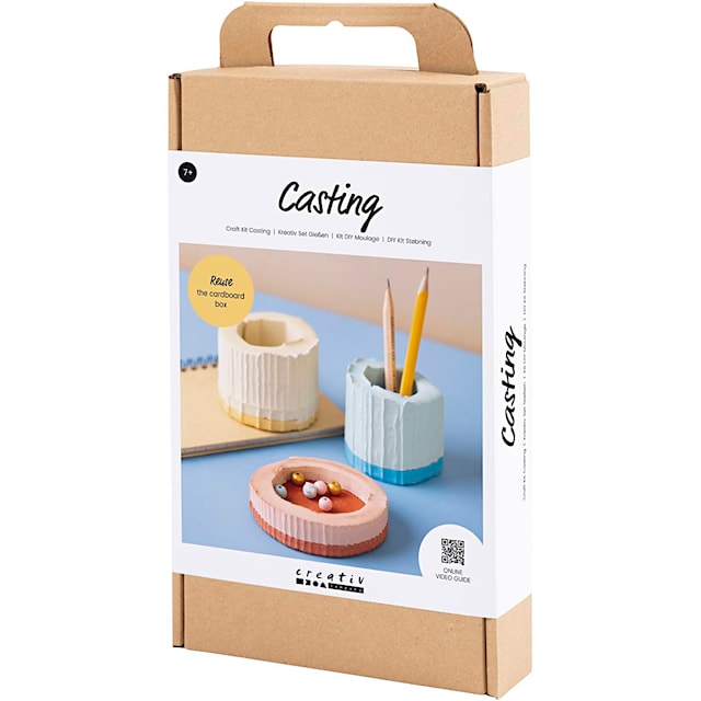 Produktbilde 3 for DIY Kit Støping, Containere, blå, rød, lys gul, 1 pk.