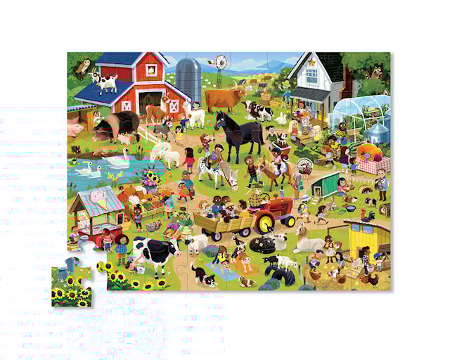 Produktbilde 2 for Puslespill En dag på bondegården 48 brikker Crocodile Creek