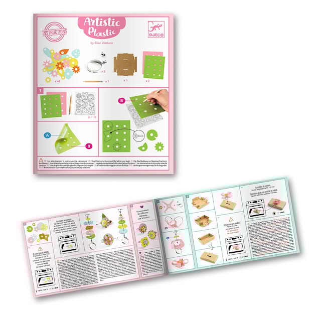 Produktbilde 2 for Håndverkssett Krympeplast justerbare ringer og dekorasjoner Djeco