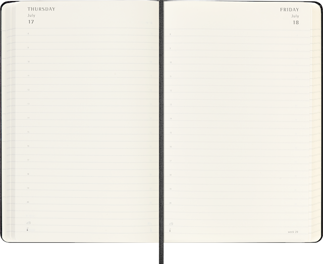 Produktbilde 3 for Kalender 18M 25/26 Classic Hard Daily Large Svart Moleskine