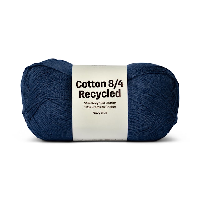 Cotton 8/4 Garn 100 g Recycled Navy Blue A081 Adlibris