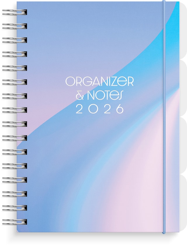 Produktbilde 1 for Organizer og Notes 2026 A5 Waves GRIEG