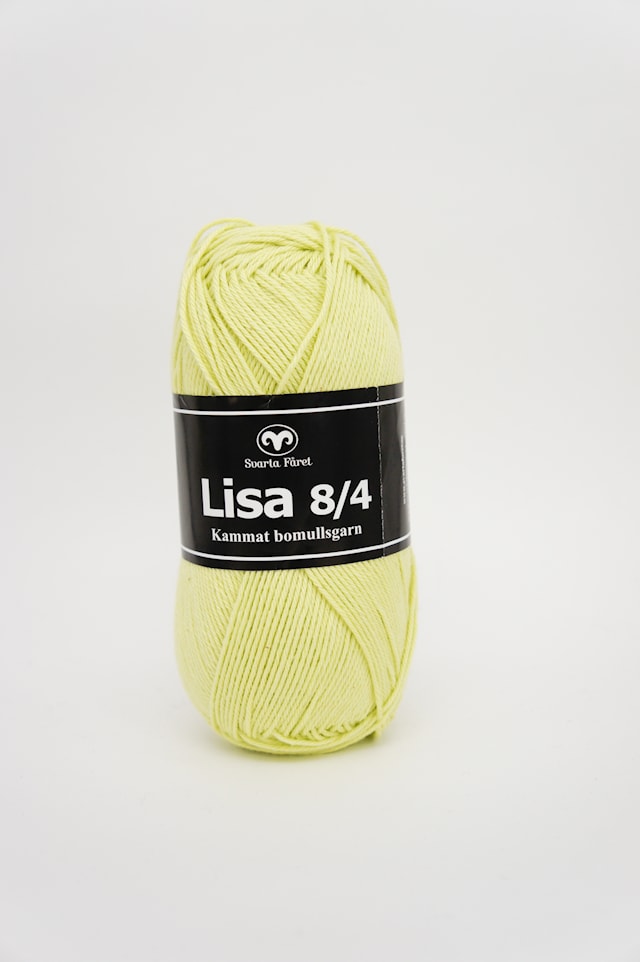 Svarta Fåret Lisa 8/4 Garn Bomull 50 g limegrønn 82