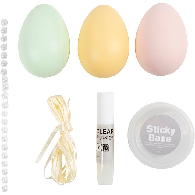 Produktbilde 3 for Mini DIY Kit Dekorasjon, Egg, pastellfarger, 1 pk.