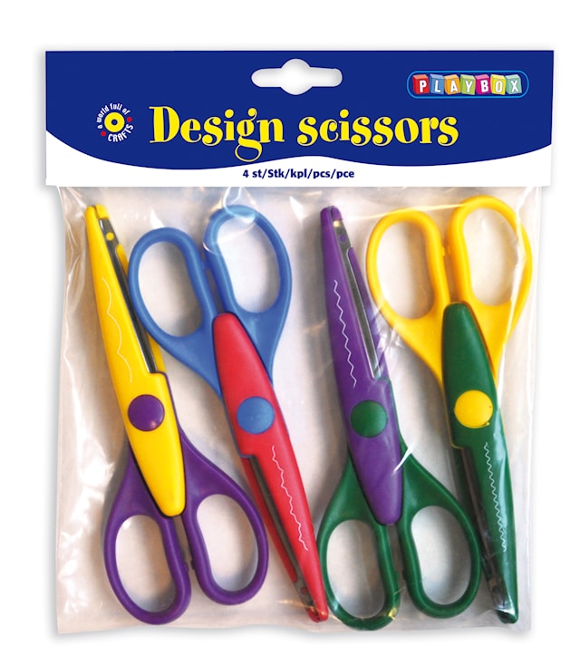 Mönstersaxar 4-pack Playbox