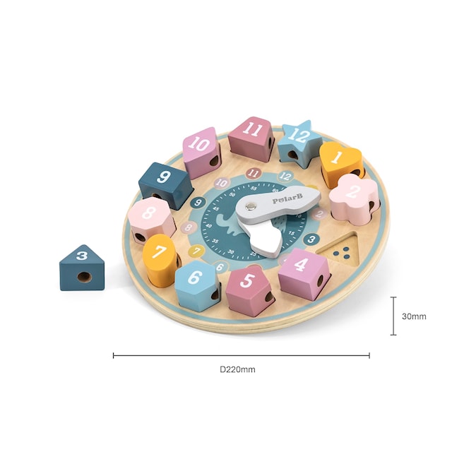 Produktbilde 3 for Tre-klokke med avtagbare klosser fra Viga