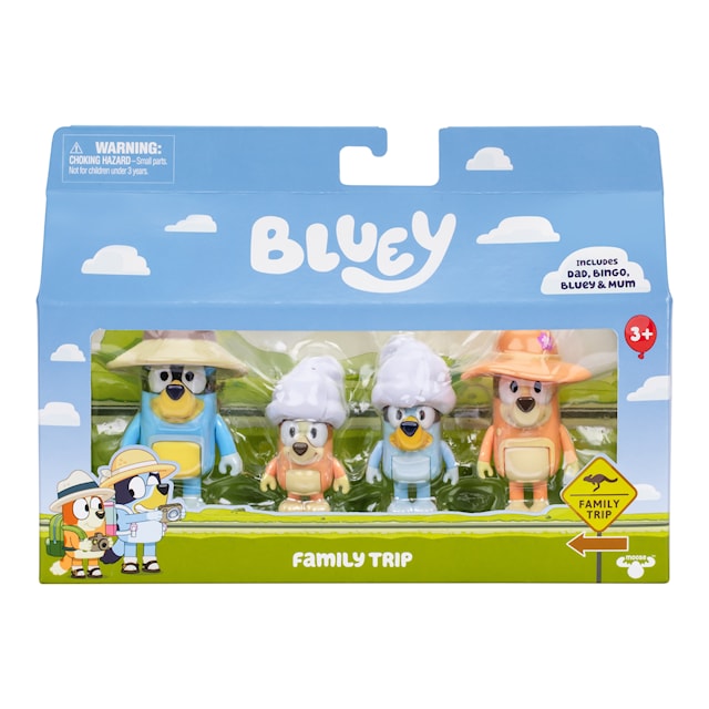Produktbilde 1 for Figurer 4-pakning Familie på ferie Bluey