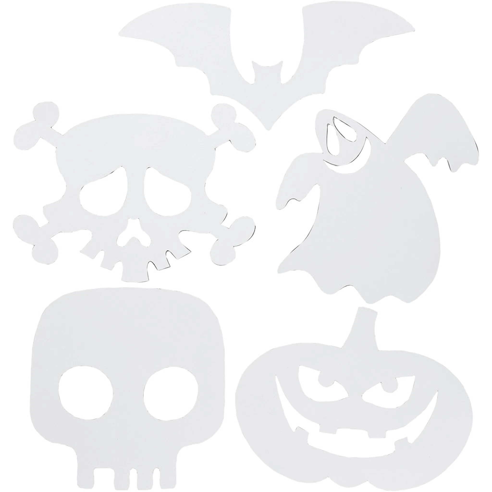 Tuotekuva ille Halloween-kuviot, koko 25x17 cm, 230 g, valkoinen, 16 kpl/ 1 pkt