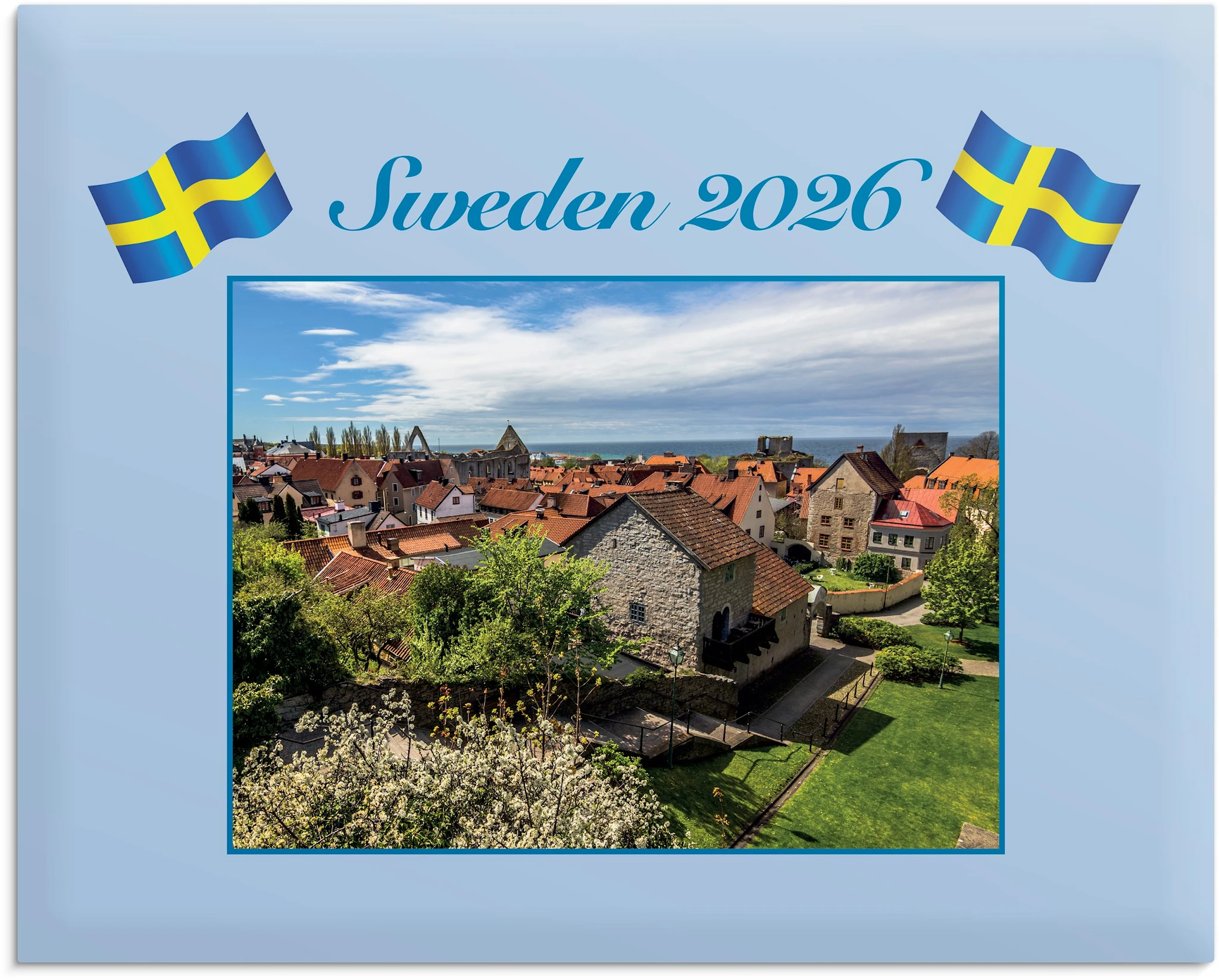 Tuotekuva ille Väggkalender 2026 Sweden med kuvert 300x240 mm Burde