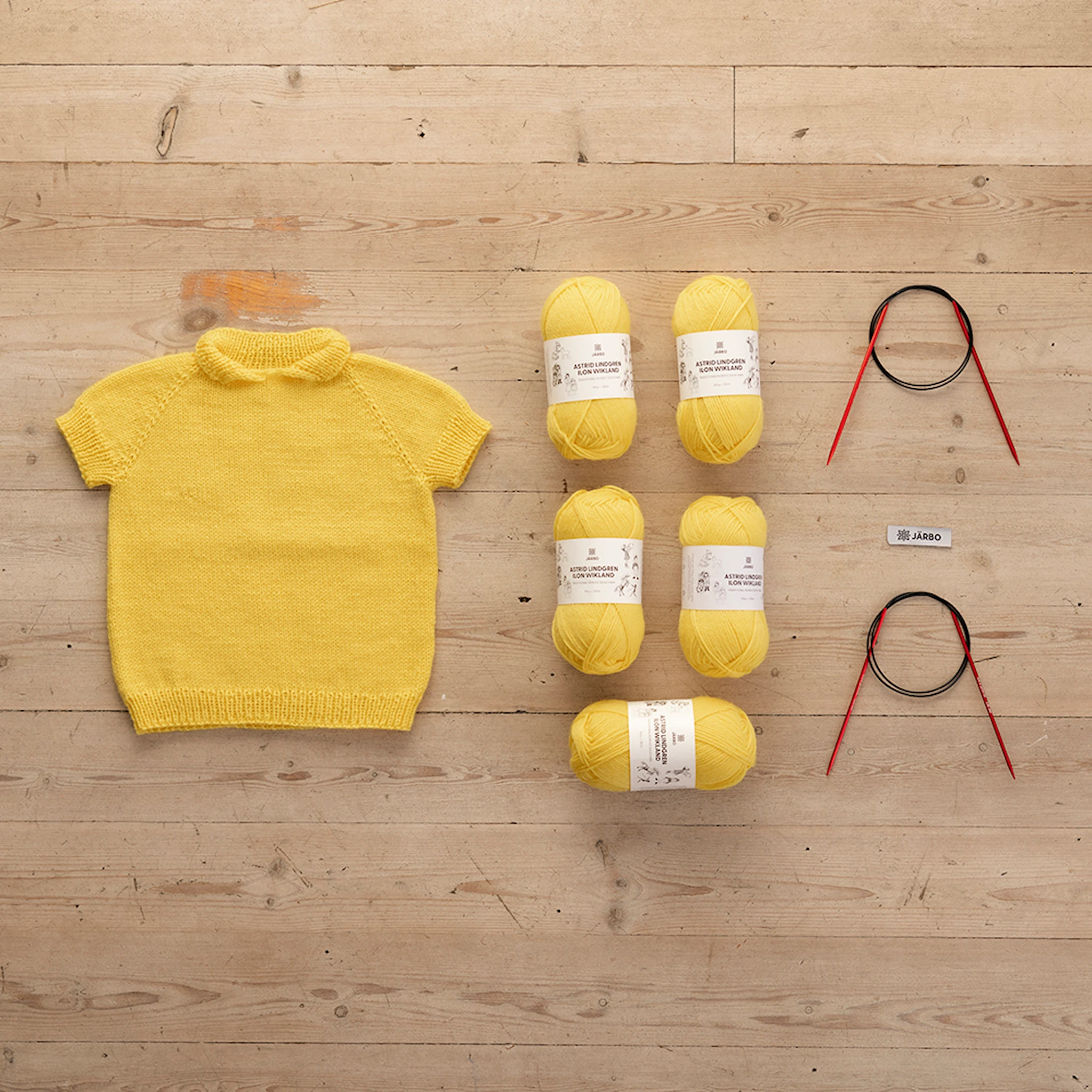 Produktbild för Astrid Lindgren Ilon Wikland stickkit Tjorvens jumper Järbo