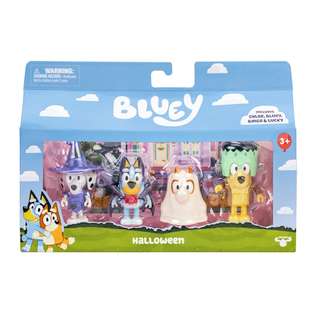 Tuotekuva 1 - Figuurit 4 kpl naamiaisteema Halloween Bluey