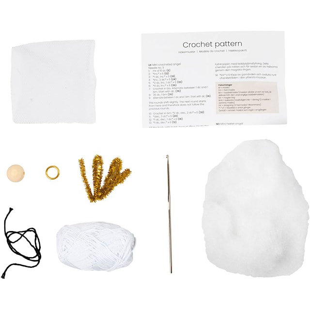 Produktbilde 4 for Mini DIY Kit Hekling, Engel, 1 pk.