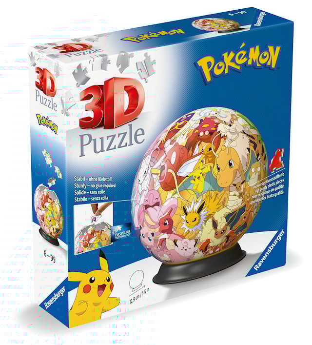 Tuotekuva 7 - 3D-palapelit Pokémon Monihahmo 72 palaa, Ravensburger