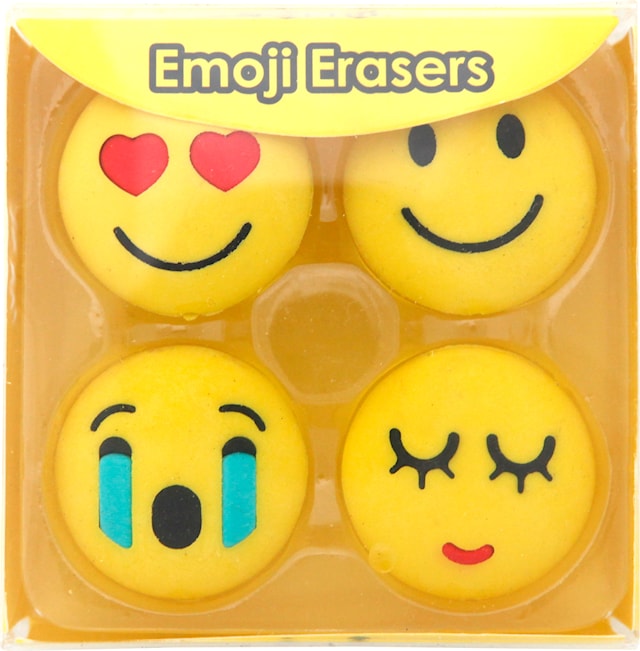 Produktbilde 2 for Viskelær Emojis 4-pack