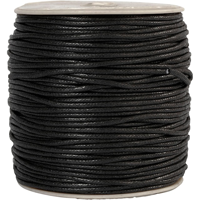 Produktbild 2 för Bomullssnöre Svart 2 mm 100 m 1-pack