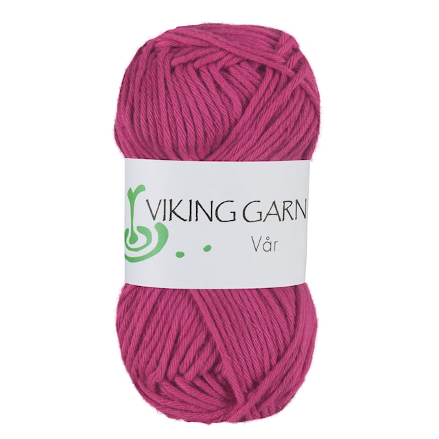 Vår Bomull 50 g Stark rosa 462 Viking Garn
