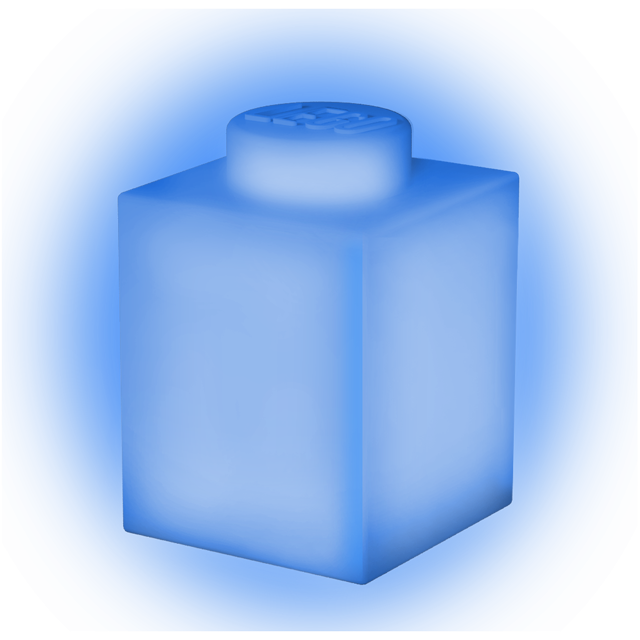 Produktbilde 1 for LEGO Iconic Silicon Kloss 1000% med LED-lampe Blå