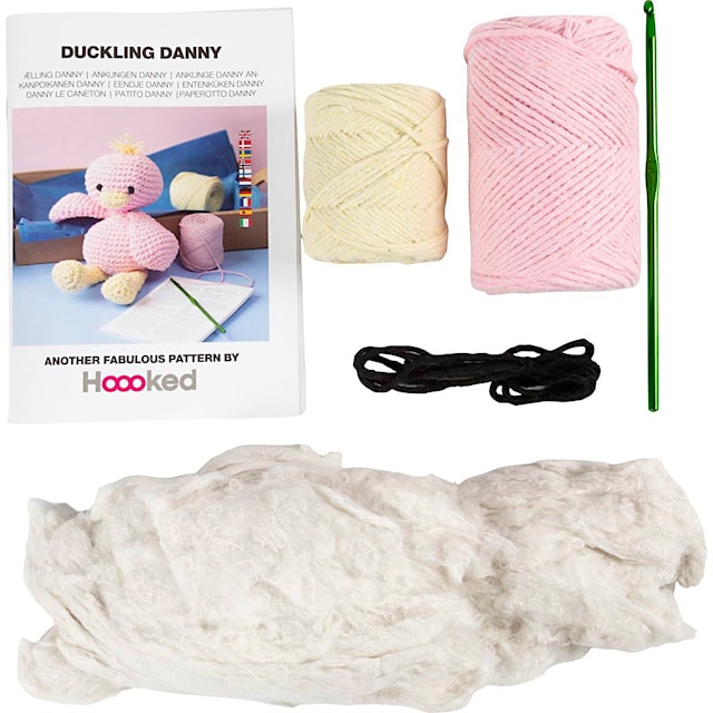 Produktbilde 4 for DIY Kit Amigurumi, Andunge, lys pink, lys gul, 1 pk.