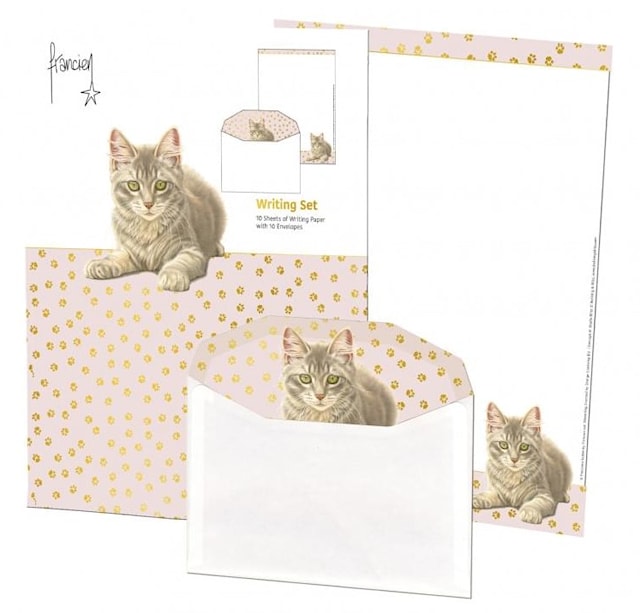 Brevpapper Kattunge, 10 set FSC