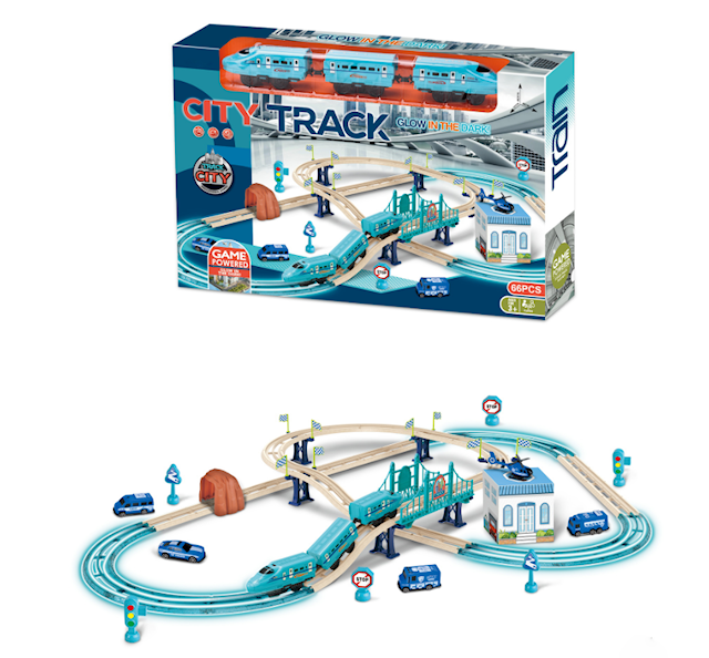 Jernbane politi lyser i mørket