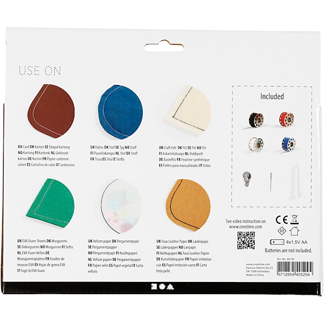 Produktbilde 2 for Håndholdt symaskin, H: 6,7 cm, L: 20,5 cm, B: 3,5 cm, hvit, 1 stk.