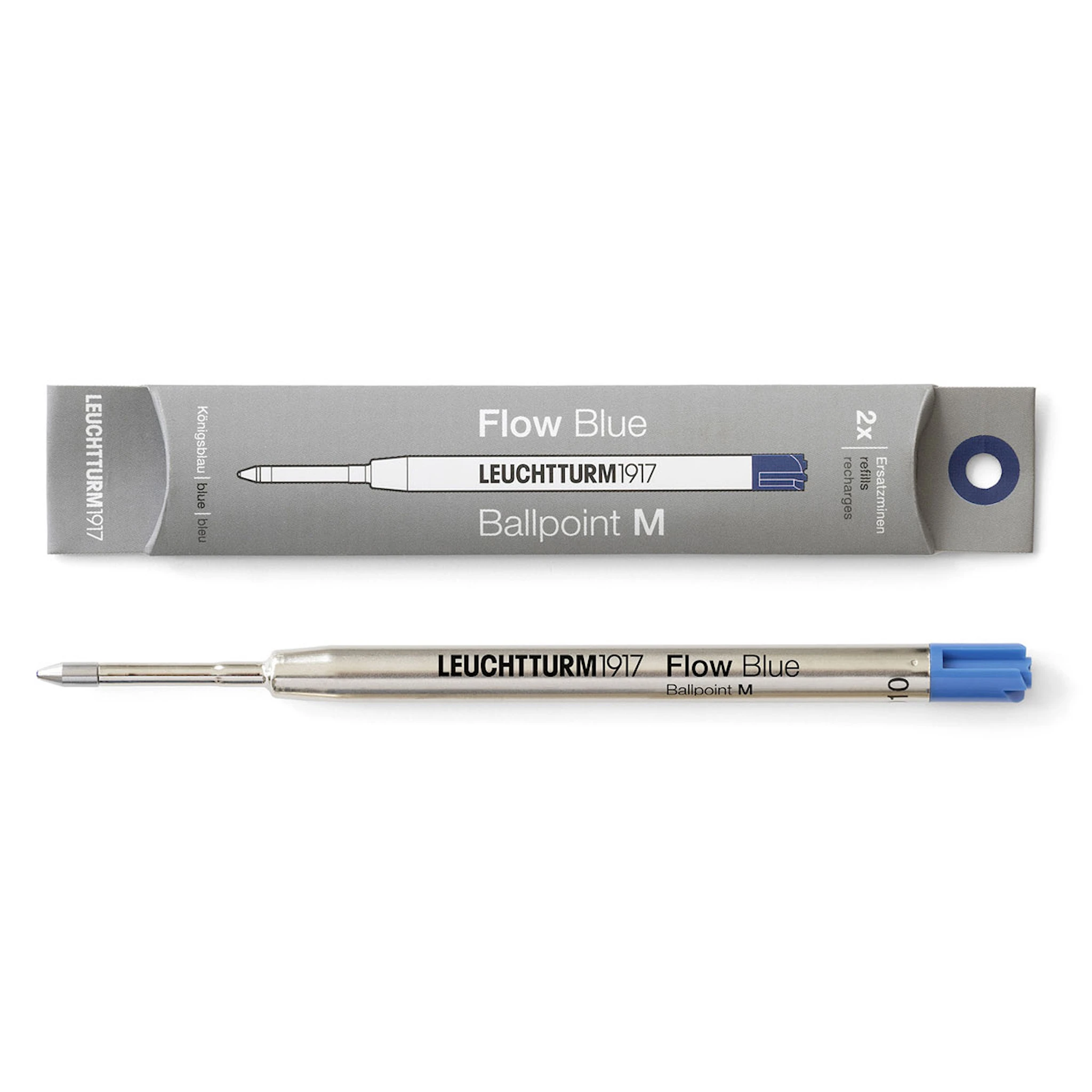 Tuotekuva ille Mustepatruunan täyttö Drehgriffel M Sininen 2-p Leuchtturm1917