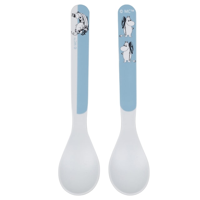 Produktbilde 1 for Mummitrollet Vann & Bad Skjeer 2-pakk Blå Rätt Start