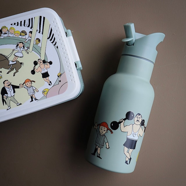 Produktbilde 2 for Pippi Langstrømpe Sirkus Vannflaske Grønn Rätt Start