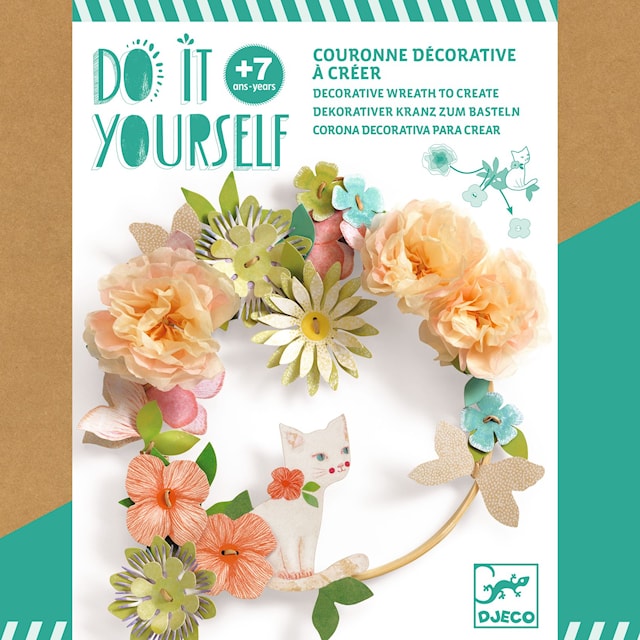 Produktbilde 4 for DIY-sett blomsterkrans i papir og bambus Djeco